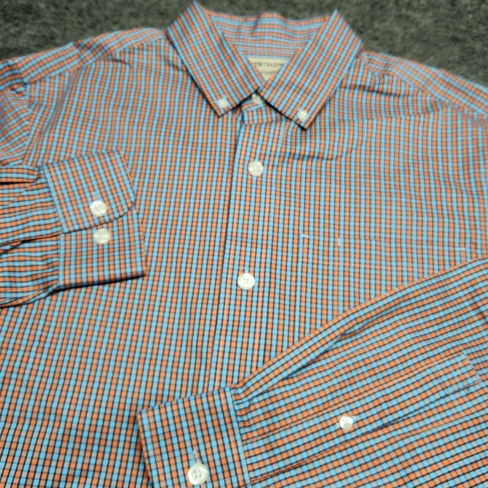 Duluth Trading Mens Wrinkle Fighter Long Sleeve Button Down Shirt Plaid Small
